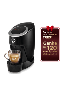 Cafeteira Espresso Touch Preta Automatica - TRES 3 Coracoes